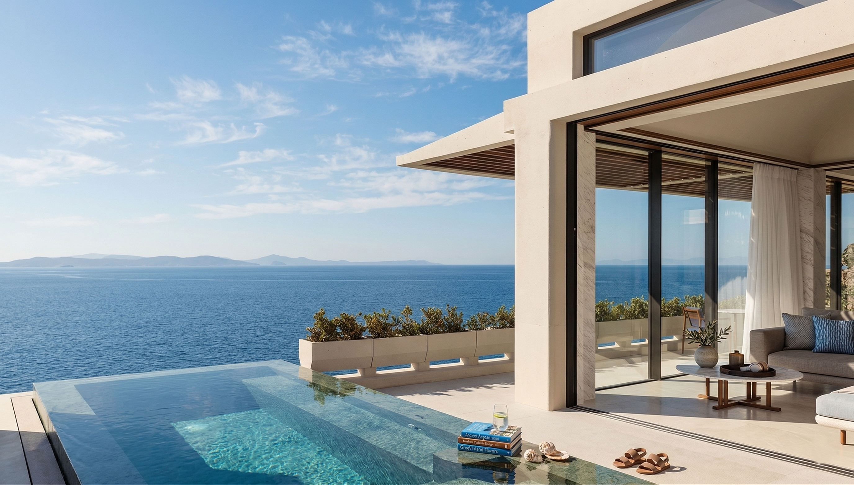 Infinity pool at sunset